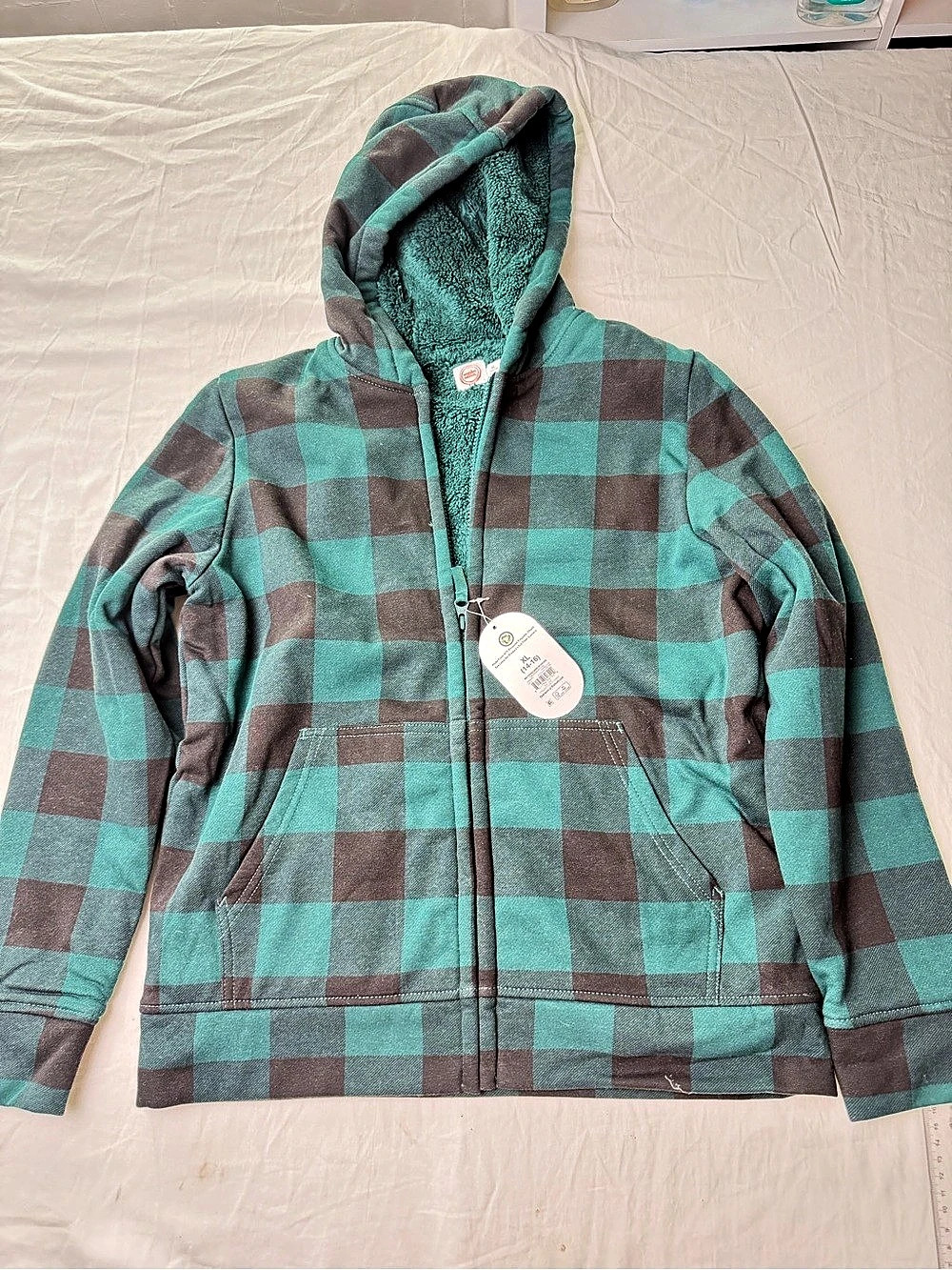 Wonder Nation Boys Sherpa Lined Full Zip Hoodie Boys XL